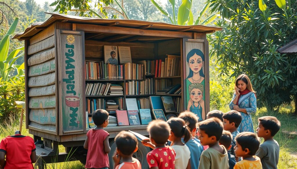 Perpustakaan Keliling di Desa Terpencil