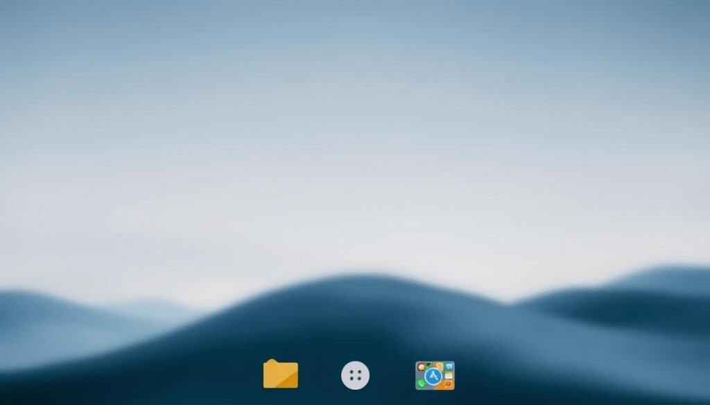A minimalist Android home screen with a clean, uncluttered layout. The foreground features a simple app grid with essential icons neatly arranged. The middle ground showcases a subtle, blurred background wallpaper with calming hues of blue and gray. The lighting is soft and diffused, creating a serene, focused atmosphere. The overall composition emphasizes simplicity, functionality, and ease of use, reflecting a productive and distraction-free user experience. The image captures the essence of an efficient, thoughtfully designed Android home screen for both work and daily use. A minimalist Android home screen with a clean, uncluttered layout. The foreground features a simple app grid with essential icons neatly arranged. The middle ground showcases a subtle, blurred background wallpaper with calming hues of blue and gray. The lighting is soft and diffused, creating a serene, focused atmosphere. The overall composition emphasizes simplicity, functionality, and ease of use, reflecting a productive and distraction-free user experience. The image captures the essence of an efficient, thoughtfully designed Android home screen for both work and daily use.